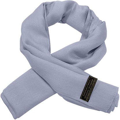 CJ Apparel Solid Color Fringe Design Fringe Shawl Scarf Wrap Stole Throw Head Wrap Pashmina Gift Hand Made in Nepal New - color: Grey Fc1054