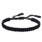 COLORFUL BLING Tibetan Buddhist Bracelets for Women Men Handmade Braided Rope String Lucky Protection Wristbands Prayer Family Couple Jewelry - color: black
