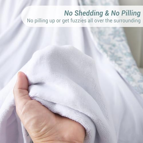 Viviland Cotton Muslin Blanket Reversible Fleece Blanket Lightweight Breathable Gauze King Size 108 x 90 Inches, Green Narcissus - color: Green Narcissus, size: King Size (90 X 108 Inches)