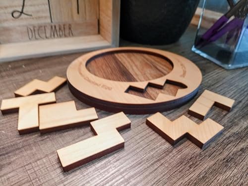 Difficult Puzzle for Adults - The Cracked Egg - 7 Piece Wood Brain Teaser Made in The USA from Creative Crafthouse - style: The Cracked Egg