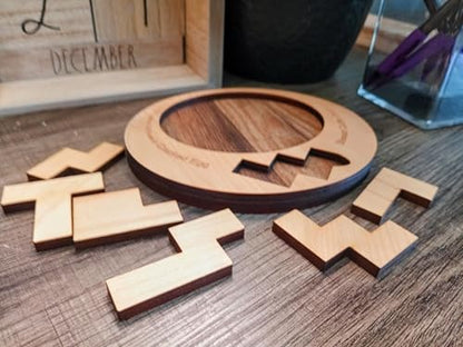 Difficult Puzzle for Adults - The Cracked Egg - 7 Piece Wood Brain Teaser Made in The USA from Creative Crafthouse - style: The Cracked Egg