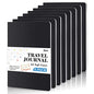 8 Pack Soft Cover Journal Bulk, Feela Notebooks College Ruled for Work, Lined Travel Journal for Women Men, Note Taking Notebook School Supplies Business Writing, 8.2” x 5.5”, A5, Black - color: 8 Black