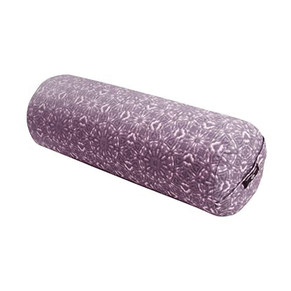 Hugger Mugger Round Yoga Bolster - Firm Round Shape, Higher Profile, Great Under Knees, Soft Support, Handmade in The USA - color: Celestial Plum