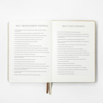 Soulwork Planner - 6 Months Undated, Guided Journal Prompts, B5 Daily Planner, To-Do Lists, 360 Pages, Leather Fabric Hardcover, 6.9” x 9.8”, Lay Flat, Productivity, Self-Care, Mindfulness (Beige) - color: Beige