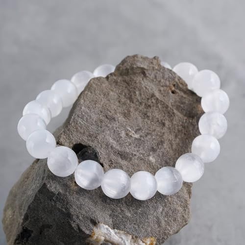 The Alchemist's Arcanum Adjustable Beaded Wrist Accessory for Men and Women, Stretch Fit Stone Bead Jewelry for Daily Wear and Gifting - color: Rainbow Moonstone
