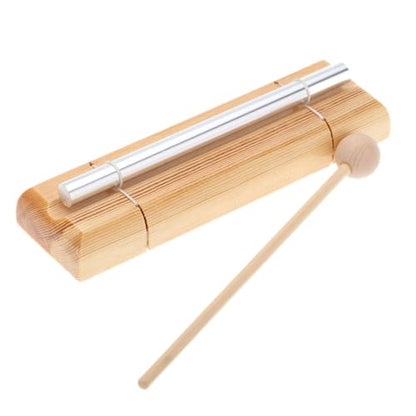 Mindfulness Hand Bell Chime with Mallet for Yoga and Eastern Energies Percussion Instrument Calming Down Classroom Reminder Bell Aluminum and Oak Material (Fesjoybo1wghn89x-I828)