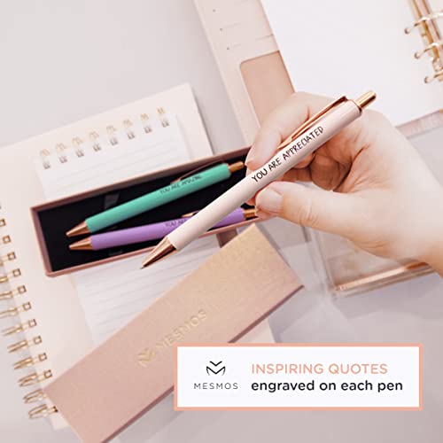 MESMOS Mindfulness Cards and Appreciate Pastel Pen Set. Self Care Gifts for Women, Stress Relief Gifts for Women, Inspiring Gifts for Women