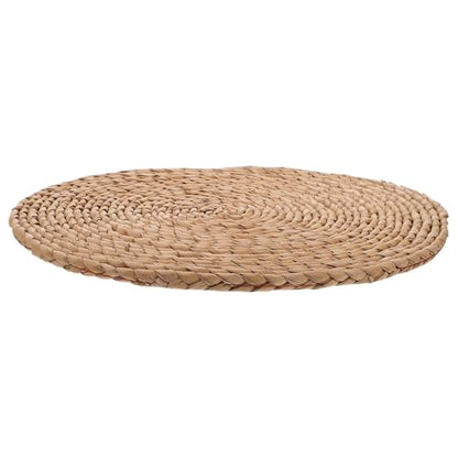 VICASKY Thickened Woven Straw Meditation Cushion 1.5cm Natural Straw Tatami Floor Seat Pad for Indoor Sitting and Zen Practice, Round 30cm Diameter Woven Floor Pillow for Home Use