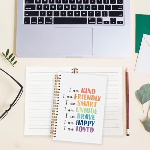 BearCake Positive Affirmation Gifts, I am Kind Smart Brave Affirmations Notebook, Inspirational Notebooks, Affirmation Journal, Encouragement Gifts, Hardcover Spiral Notebook 5.5x8.3 - color: white-physiotherapy-cheer for yourself-one