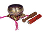 Tibetan Singing Bowl Set By Dharma Store - With Traditional Design Tibetan Buddhist Prayer Flag - Handmade in Nepal (Purple)