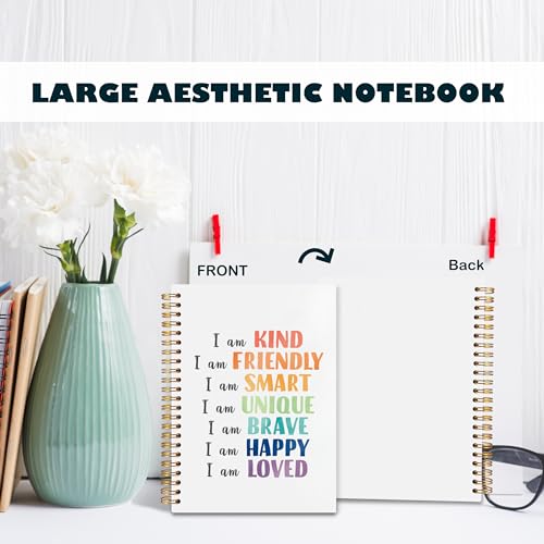 BearCake Positive Affirmation Gifts, I am Kind Smart Brave Affirmations Notebook, Inspirational Notebooks, Affirmation Journal, Encouragement Gifts, Hardcover Spiral Notebook 5.5x8.3 - color: white-physiotherapy-cheer for yourself-one