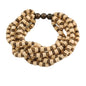 Avalaya Multistrand Natural/Brown Wood Bead Flex Bracelet - 17cm L