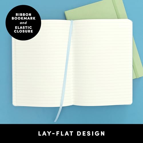 PAPERAGE Lined Journal Notebook, Hardcover Journal for Women & Men, 160 Pages, (5.6 in x 8 in), College Ruled Journaling Notebook for Work, School Supplies & Note Taking, (Navy) - color: Navy, style: A. Lined