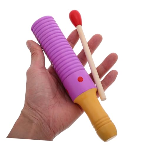 Abaodam Montessori Wooden Music Educational Percussion Blocks with Rhythm Sticks Guiro Instrument for Preschool Musical Training Engaging Early Education Resource