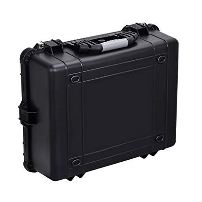 MEIJIA Portable Waterproof Protective Hard Case, Camera Case with Customizable Fit Foam Inserted,Fit Use of Drones,Camera,Equipments, Elegant Black (24.25"X19.43"X8.68")