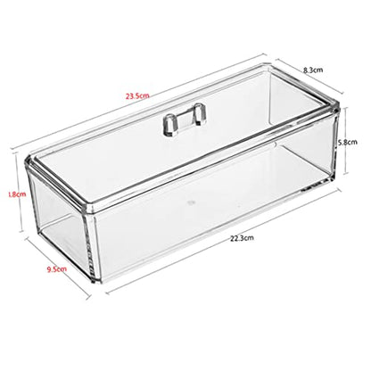 Transparent Storage Box for Jewelry Candy Makeup Versatile Home Organizer Sturdy Design for Desk and Table Use Keeps Items Neat and Tidy