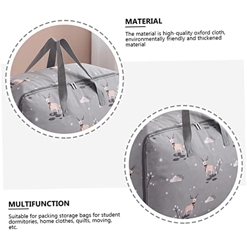 Ciieeo 1pc Quilt Storage Bag Capacity Household Packing Pouch Oxford Cloth Clothes Organizer for Home Dormitory for Grey