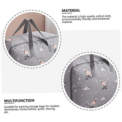 Ciieeo 1pc Quilt Storage Bag Capacity Household Packing Pouch Oxford Cloth Clothes Organizer for Home Dormitory for Grey