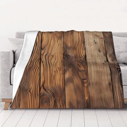 Wood Grain 1 Prints Throw Blanket (320g Flannel) Anti-Pilling Warm Fuzzy Blankets for Bed Sofa Couch Travel 40x30 Inch - color: Wood Grain 1, size: 40x30 Inch