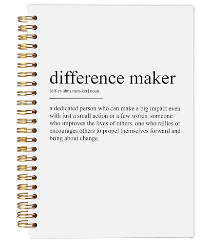 Thank You Gifts for Women Teacher Coworkers Nurses Mentor Coach Boss Manager, Difference Maker Gifts Spiral Notebook Journal 5.5x8.3 - color: 2-explanation-notebook