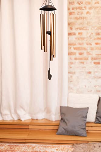 Moon Meditation Chimes for Relaxing Sound Healing, 2-YEAR WARRANTY - color: Bronze, size: Medium, style: Set