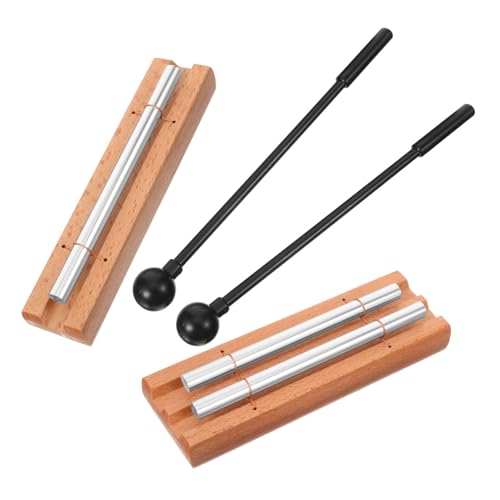 2Sets Meditation Chimes Wooden Hand Chimes with Mallet for Mindfulness and Yoga Practice Durable and Wood Construction for Resonating Echo and Beautiful Tones