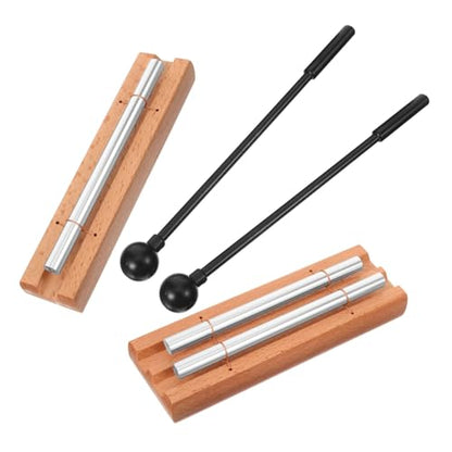 2Sets Meditation Chimes Wooden Hand Chimes with Mallet for Mindfulness and Yoga Practice Durable and Wood Construction for Resonating Echo and Beautiful Tones