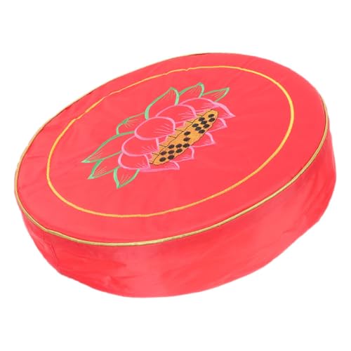 Abaodam Meditation Cushion Floor Sitting Cushion Buckwheat Bolster Crimson Floral Yoga Seat Pillow Thick Small Worship Mat for Meditation and Prayer