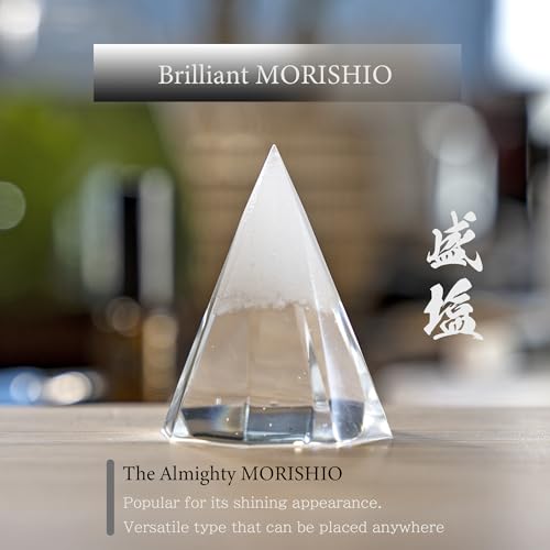 MORISHIO Japanese Orgone Pyramid, Salt purification zen lucky ornaments (Brilliant) - color: Brilliant