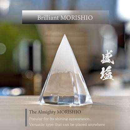 MORISHIO Japanese Orgone Pyramid, Salt purification zen lucky ornaments (Brilliant) - color: Brilliant