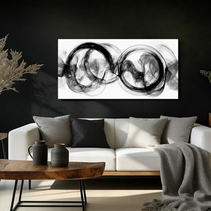 Abstract Wall Art for Living Room Black and White Wall Decor for Bedroom Modern Prints Wall Art for Office 20 x 40 Inch - size: 40"L x 20"W