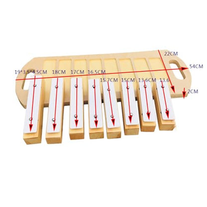 Large 8 Tone Brick Metal Soundboard Box Base Glockenspiel Percussion Instrument Glockenspiel Percussion Instrument