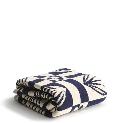 Vera Bradley Women's Cotton Double Knit Throw Blanket - color: Daffodils Peacoat