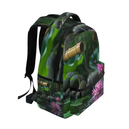 Meditation Relaxation Pattern Backpack Laptop Backpack Casual Daypack with Name Tag for Men Women, Fits 15" Laptop