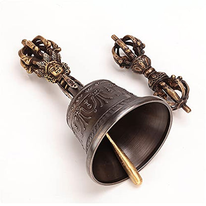 Buddhist Meditation Bell and Dorje Set, Extraordinary Craftsmanship Is Poured Into This Gorgeous Hand Bell To Make It Stand Out From The Crowd