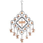 Distressed Metal Dragonfly Wind Chime, Unique Diamond Shape Wind Bell Chime with Hook, Decorative Chime for Garden, Patio, Balcony (Gold)