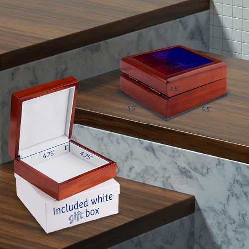3dRose, Wisdom – Chakra Meditation Medallion – Indigo Violet Red, Jewelry Box 5.5x5.5 inch with 4 inch tile