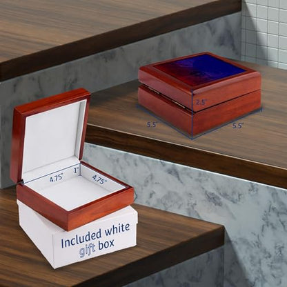 3dRose, Wisdom – Chakra Meditation Medallion – Indigo Violet Red, Jewelry Box 5.5x5.5 inch with 4 inch tile