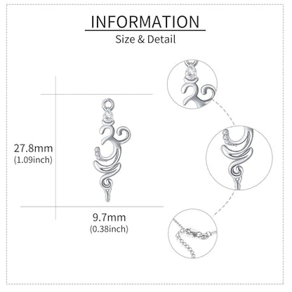 Sterling Silver S925 Om/AA Necklace Sobriety Gifts for Women Christmas Gift - style: Om