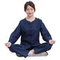 Meditation Clothing Meditation Clothes Suit,Chinese Round Neck Cloths Meditation Cloths Buddha Unisex - color: Blue, size: Medium