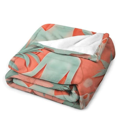 Funny Yoga Silhouette Throw Blanket, Soft Cozy Warm Flannel Meditation Flower Botanical Leaf Blanket for Couch Sofa Bed, 30"x40" - color: Funny Yoga Silhouette, size: 30"x40"