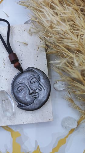 Crystal Pendant Necklaces Healing love Women's Men's choker Obsidian Tiger eye White Crystal Black Gold waterproof dainty Charm stackable statement Cute Stone necklace Unisex - style: Silver Sunmoon