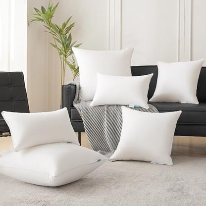 Oubonun 26 x 26 Pillow Inserts - Set of 2 - 100% Cotton Cover - 26 Inch Square - Decorative Pillow Inserts - White - style: 26x26 Inch (Pack of 2)