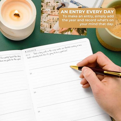 Clever Fox One Line A Day Journal – 5-Year Memory Notebook – Daily Time Capsule Diary for Women & Men –Five-Year Day-by-Day Planner (Deep Sea) - color: Deep Sea