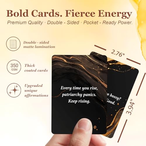 Badass Affirmation Cards for Women – 60 Self Love & Empowerment Cards, Inspirational Gift for Her, Easter Basket Stuffer, Mother’s Day & Graduation Gift