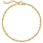WEARON Gold Bracelet for Women 14K Gold Plated Snake Herringbone Figaro Cuban Bead Paperclip Cable Box Chain Simple Jewelry - style: Bead Chain 2.9mm