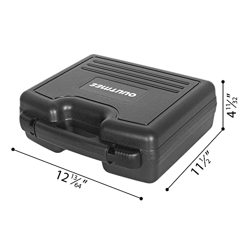 Portable Hard Case 12.2" x 9.85" x 3.77" with Customizable Diced Foam,Protects for Equipments, Electronics, Tools, Microphones, Recorder and More