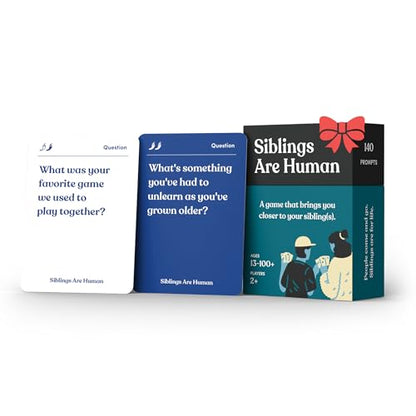 Siblings are Human | 140 Conversation Cards to Help Deepen Sibling Relationships | Card Game for Bonding & Communication | Therapy for Adults - style: Siblings Are Human