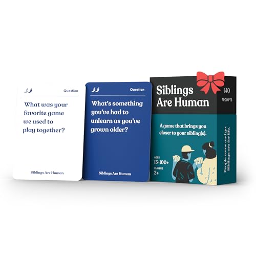 Siblings are Human | 140 Conversation Cards to Help Deepen Sibling Relationships | Card Game for Bonding & Communication | Therapy for Adults - style: Siblings Are Human
