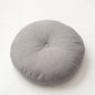 Four Seasons Cotton Linen Meditation Cushion Round Corduroy Seat Cushion Breathable Super Soft Floor Pillow for Yoga Living Room Balcony Decoration-Gray a 45cm(18inch)